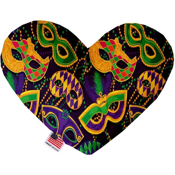 Mirage Pet Products Mardi Gras Masquerade Canvas Heart Dog Toy 6 in. 1377-CTYHT6
